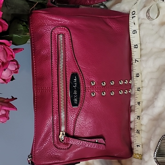 Nicole by Nicole Miller Faux Leather Hot Pink Crossbody Bags - Picture 2 of 4